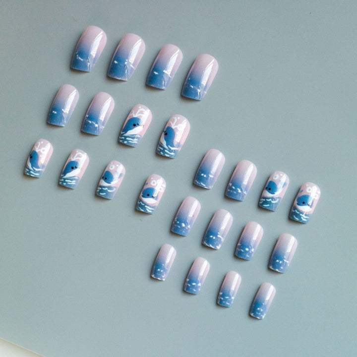 Artistic Whale-Themed Nail Art Kit