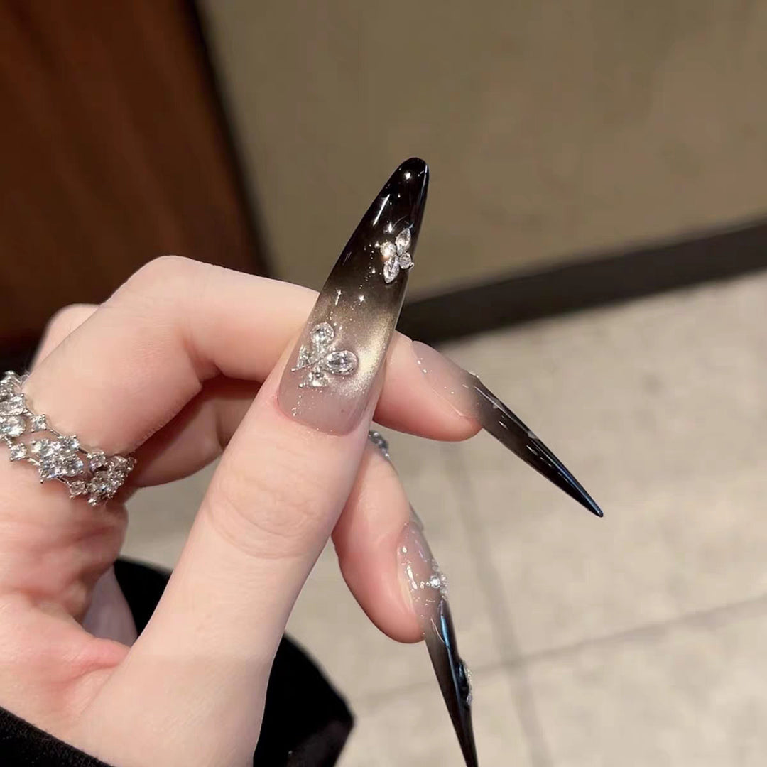 Artistic Rhinestone Stiletto Nail Art Extensions