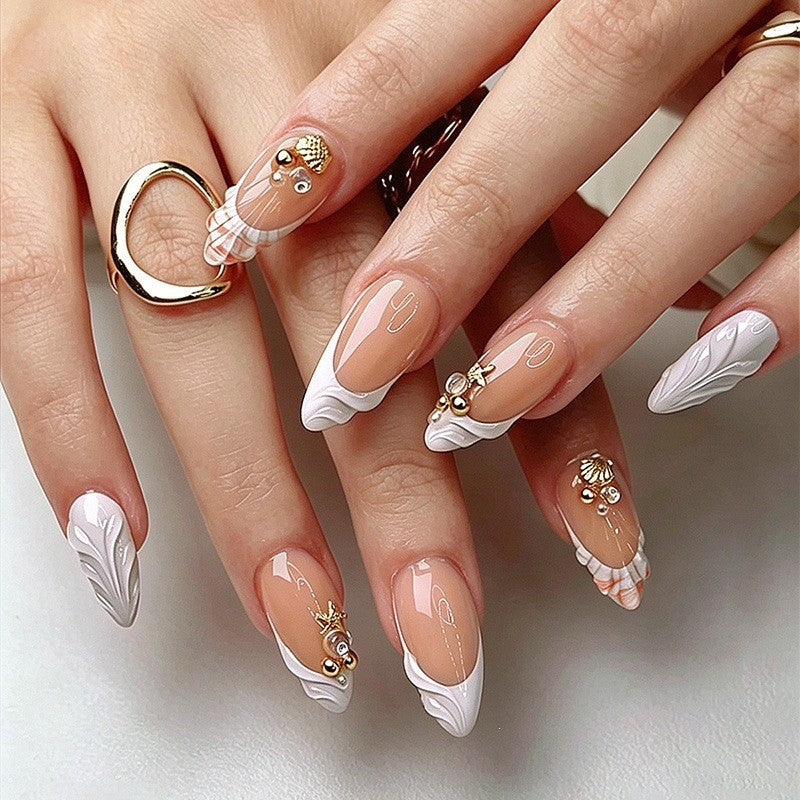 Artificial nail set with romantic accents Kalsten