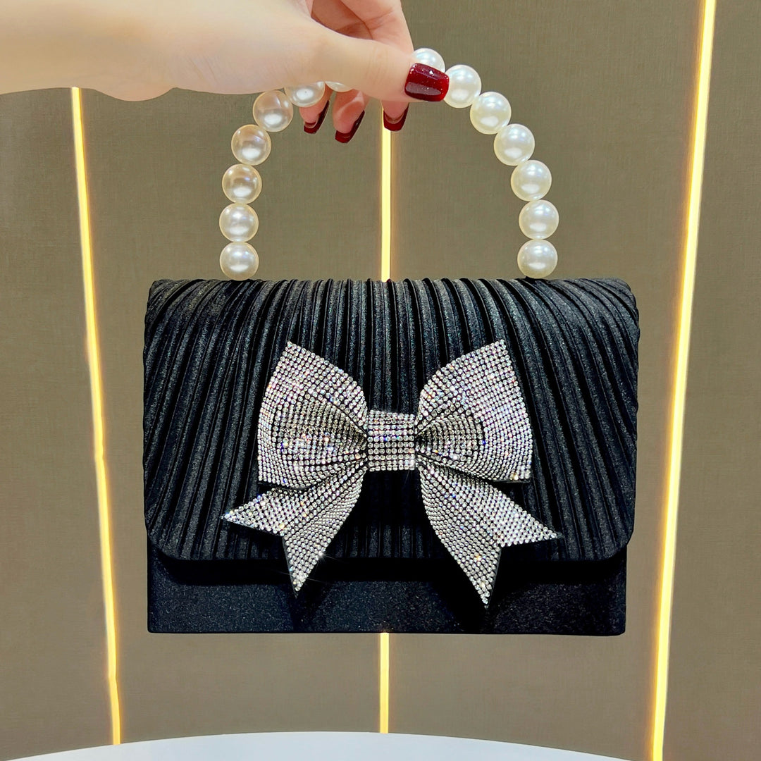 Elegant Bow-Embellished Evening Clutch