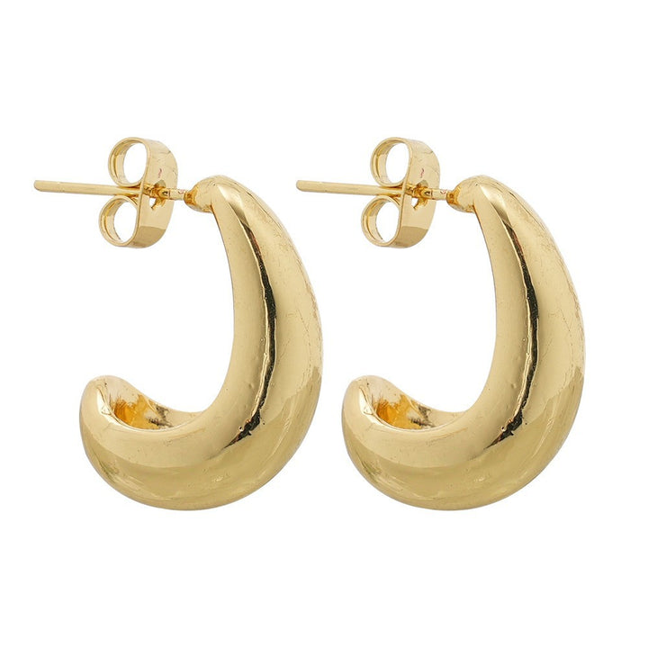 Sleek Curved Huggie Earrings Kalsten