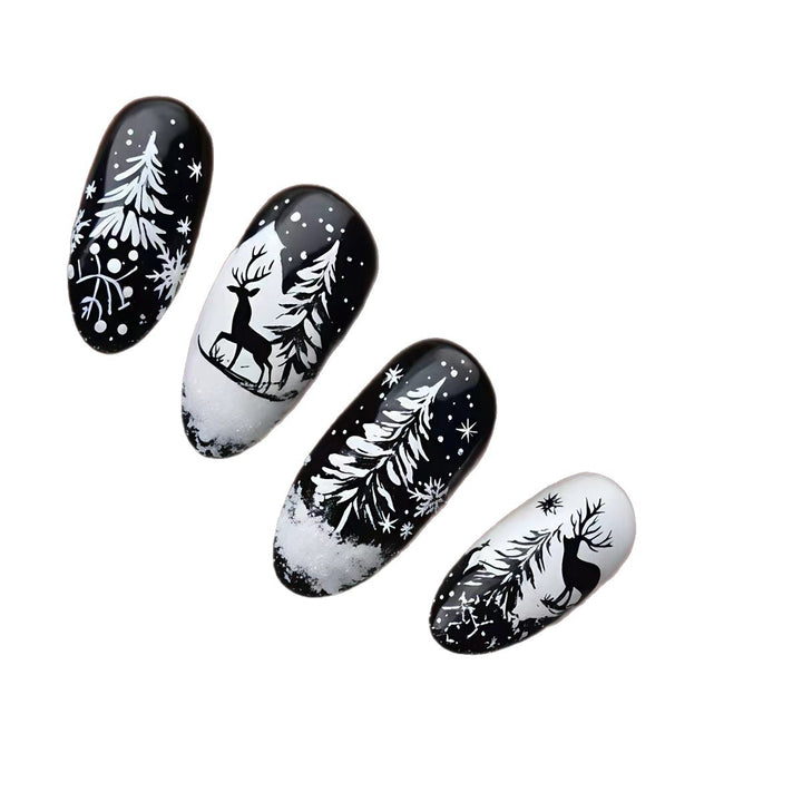 Snowy Winter-Themed Nail Art Kalsten