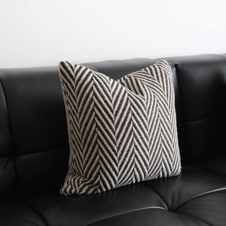 Textured Chevron Pattern Throw Pillow