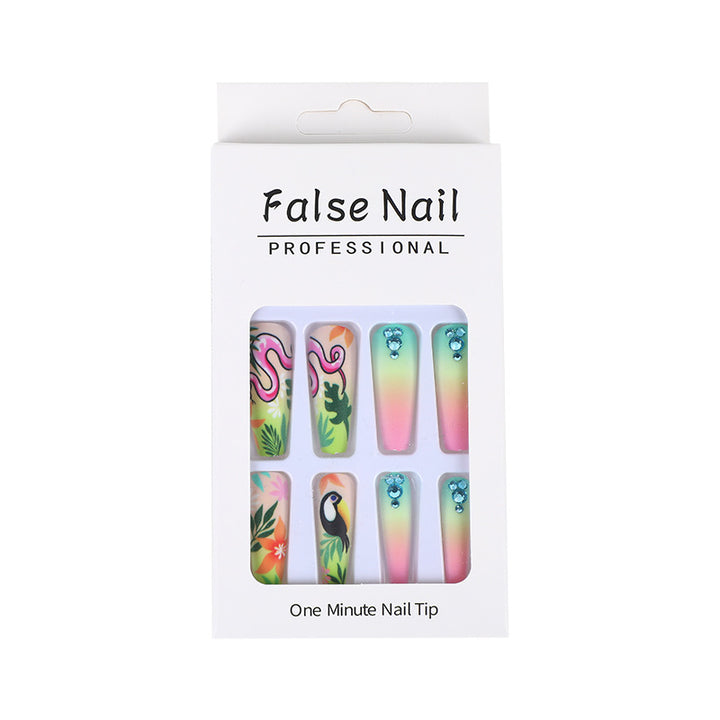 Artificial nail tips in tropical design Kalsten