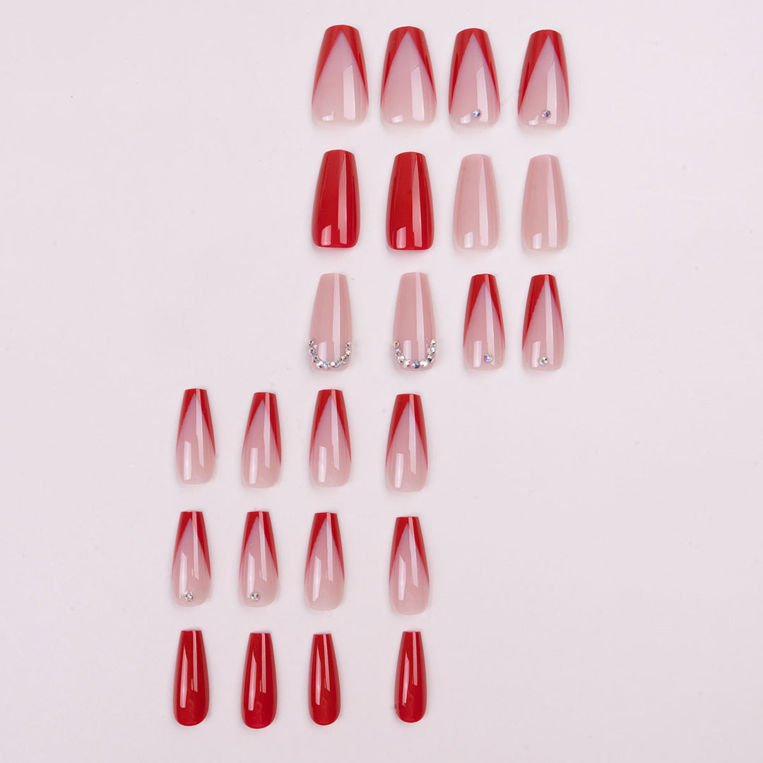 Elegant Long-Stiletto Press-On Nail Art