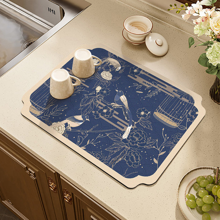 Luxurious Floral Kitchen Mat
