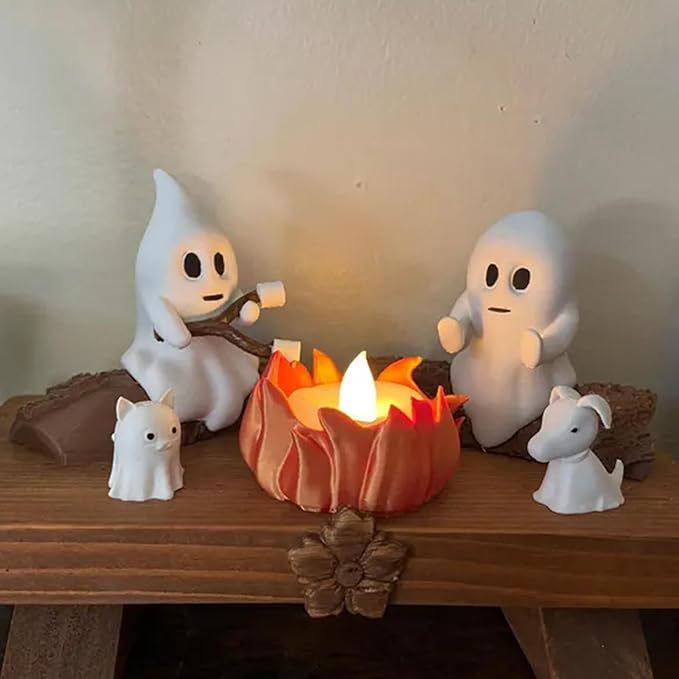 Creative Ghost Campfire Figurine Set Kalsten
