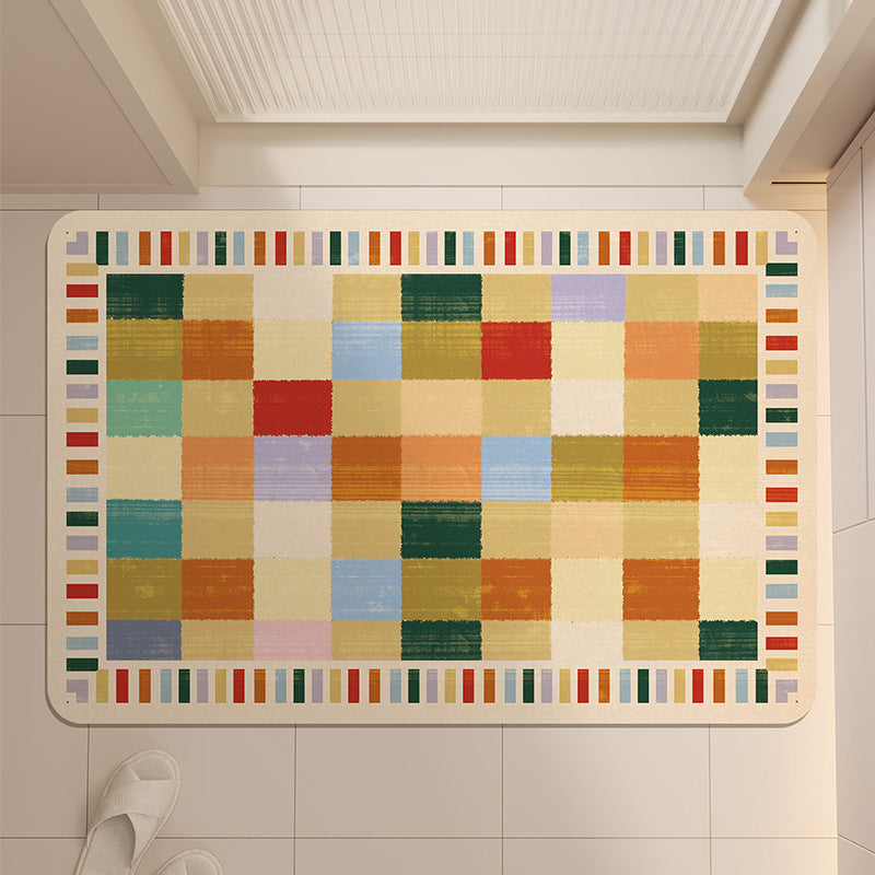 Stylish Geometric Pattern Bath Mat Kalsten