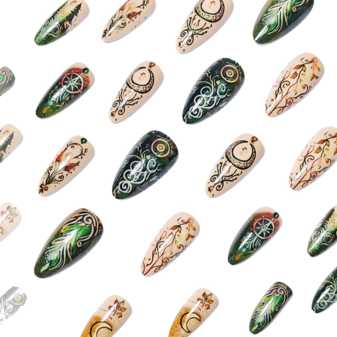 Artistic Celestial-Themed Nail Art Kalsten