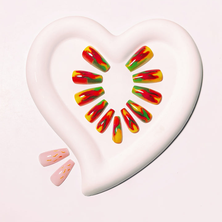 Artistic Flame-Effect Nail Art Kalsten