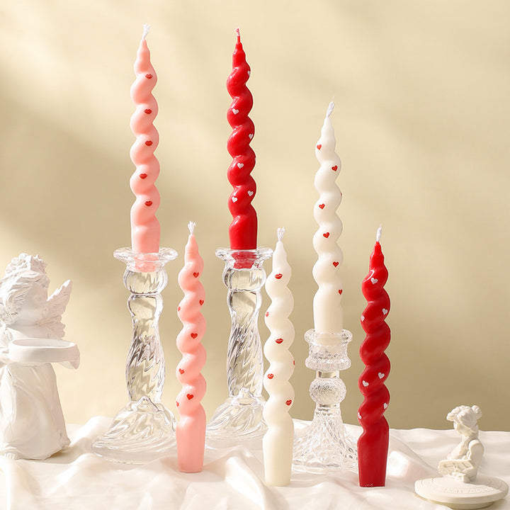 Antique-Style Ribbed Pressed Glass Candlestick Holder