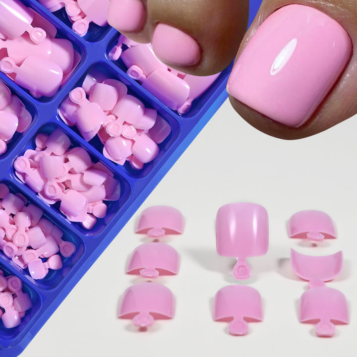 Full Coverage Gel Toe Nail Tips Set