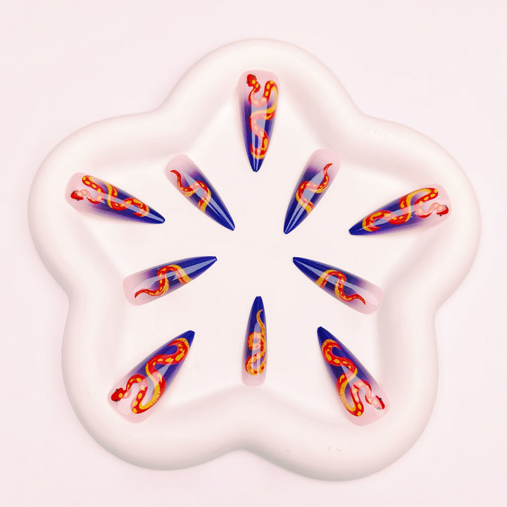 Artistic Snake Nail Design