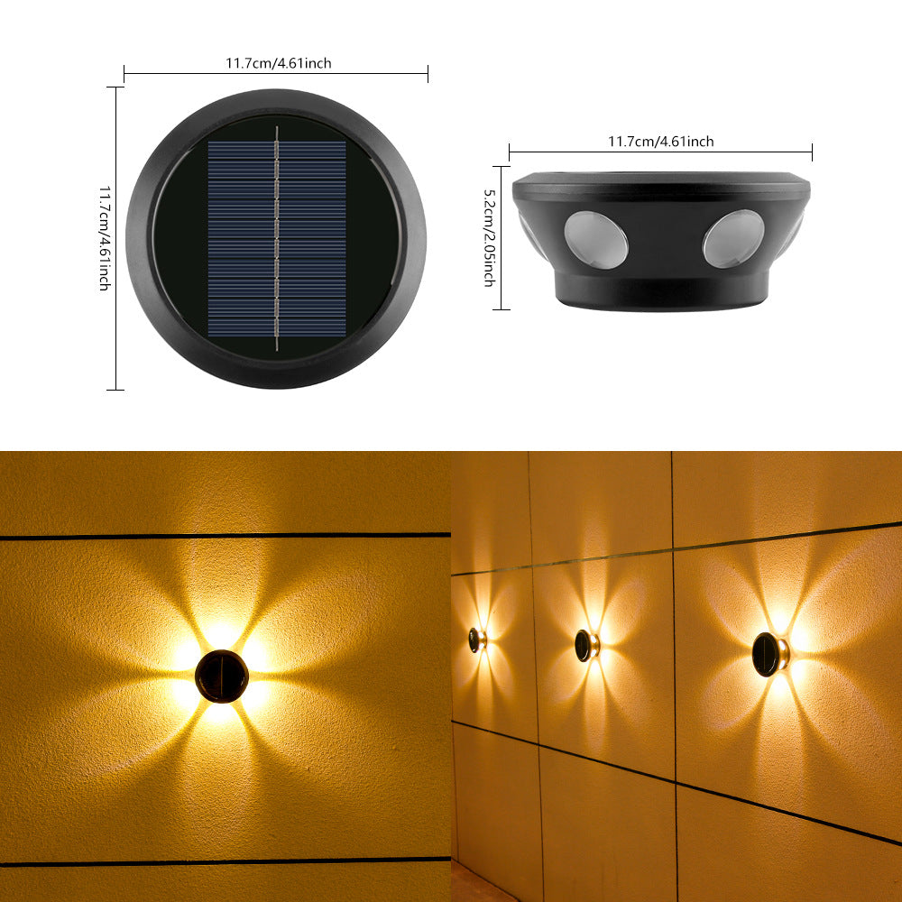 Outdoor Solar Wall Light Multi-Beam LED Decorative Accent Kalsten