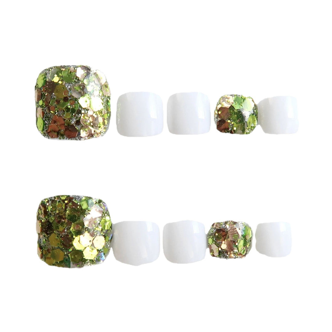 Elegant Press-On Toenail Art Set