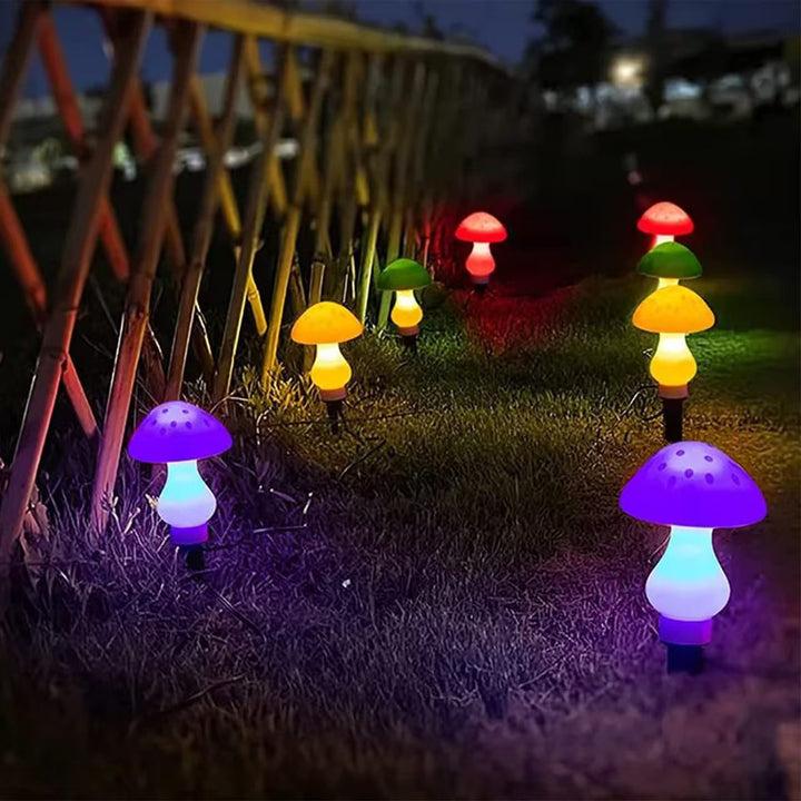 Whimsical Mushroom LED Stake String Lights For Garden Pathway With Weatherproof Design Kalsten