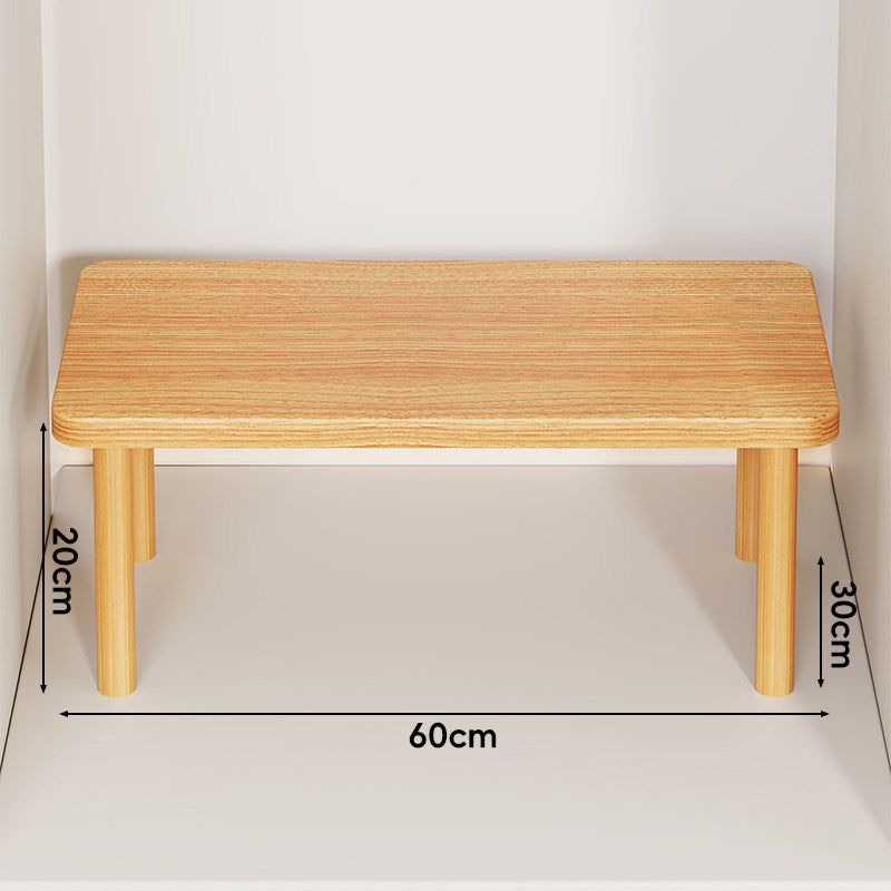 Adjustable Multi-Height Wooden Monitor Riser and Desktop Shelf