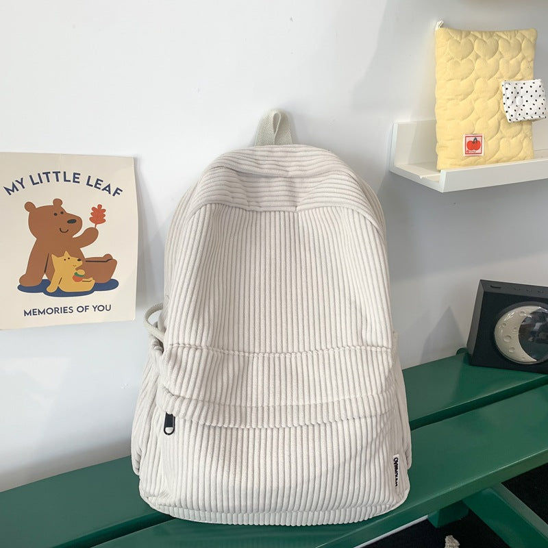 Textured Corduroy Backpack Kalsten
