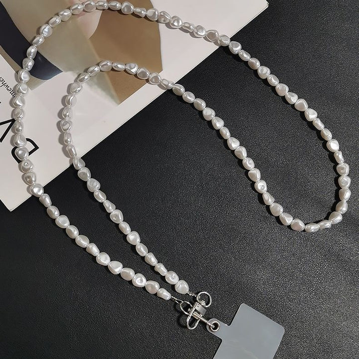 Elegant Layered Pearl Chain Necklace Kalsten