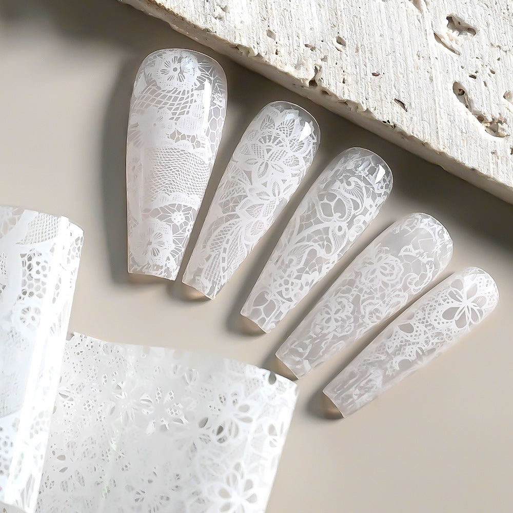 Elegant Lace Nail Art Sticker Set