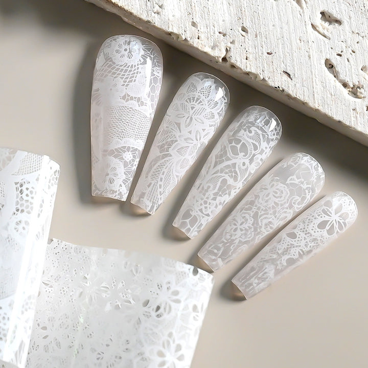Elegant Lace Nail Art Sticker Set