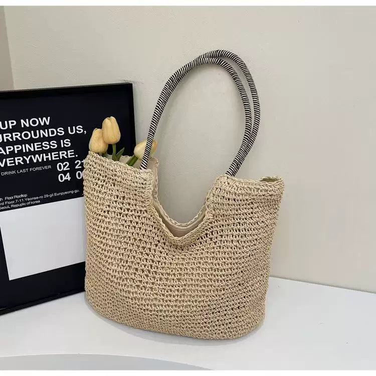 Hand-knotted tote bag with reinforced handles Kalsten