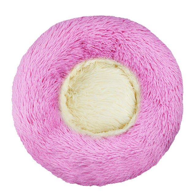 Cozy Plush Round Dog Bed