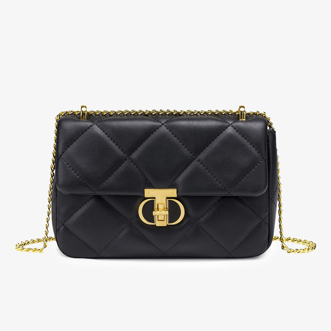 Elegant Quilted Chain Crossbody Handbag