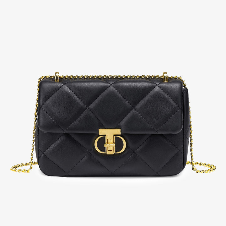 Elegant Quilted Chain Crossbody Handbag