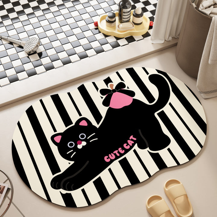 Playful Puppy-Themed Floor Mat