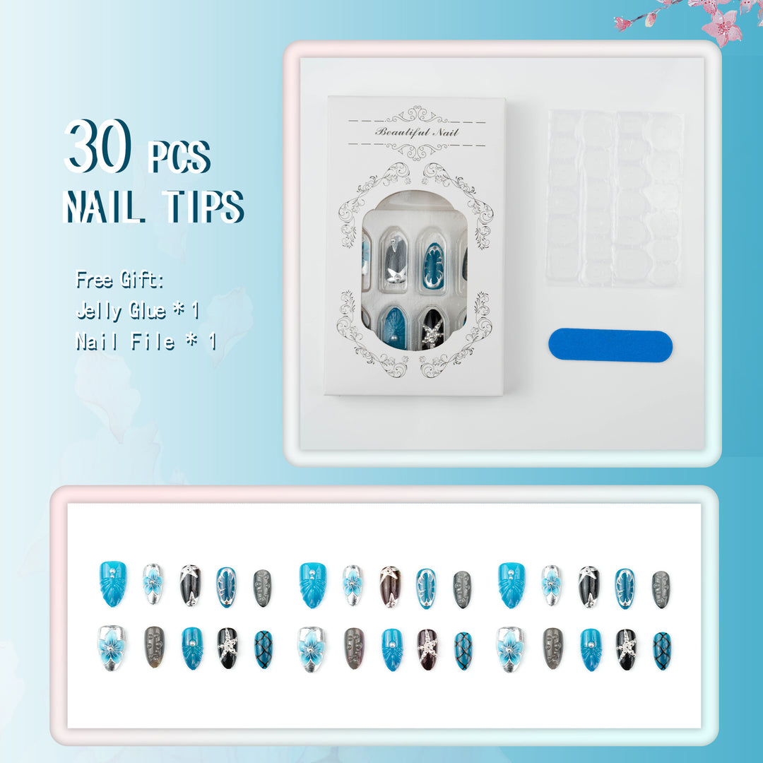 Artificial nail set with extravagant design Kalsten