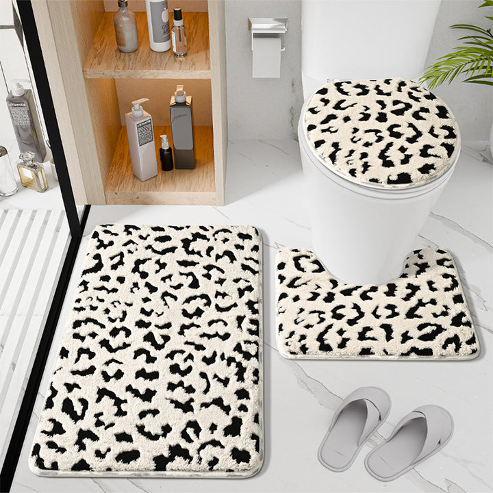Soft Luxury Leopard Print Bath Rug Set Kalsten
