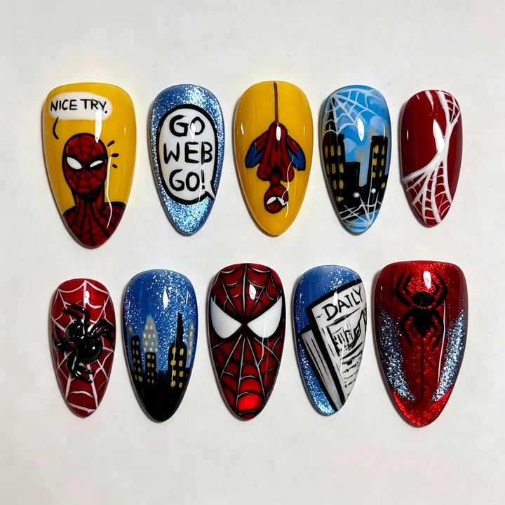Spider-Man Themed Press-On Nail Art Set
