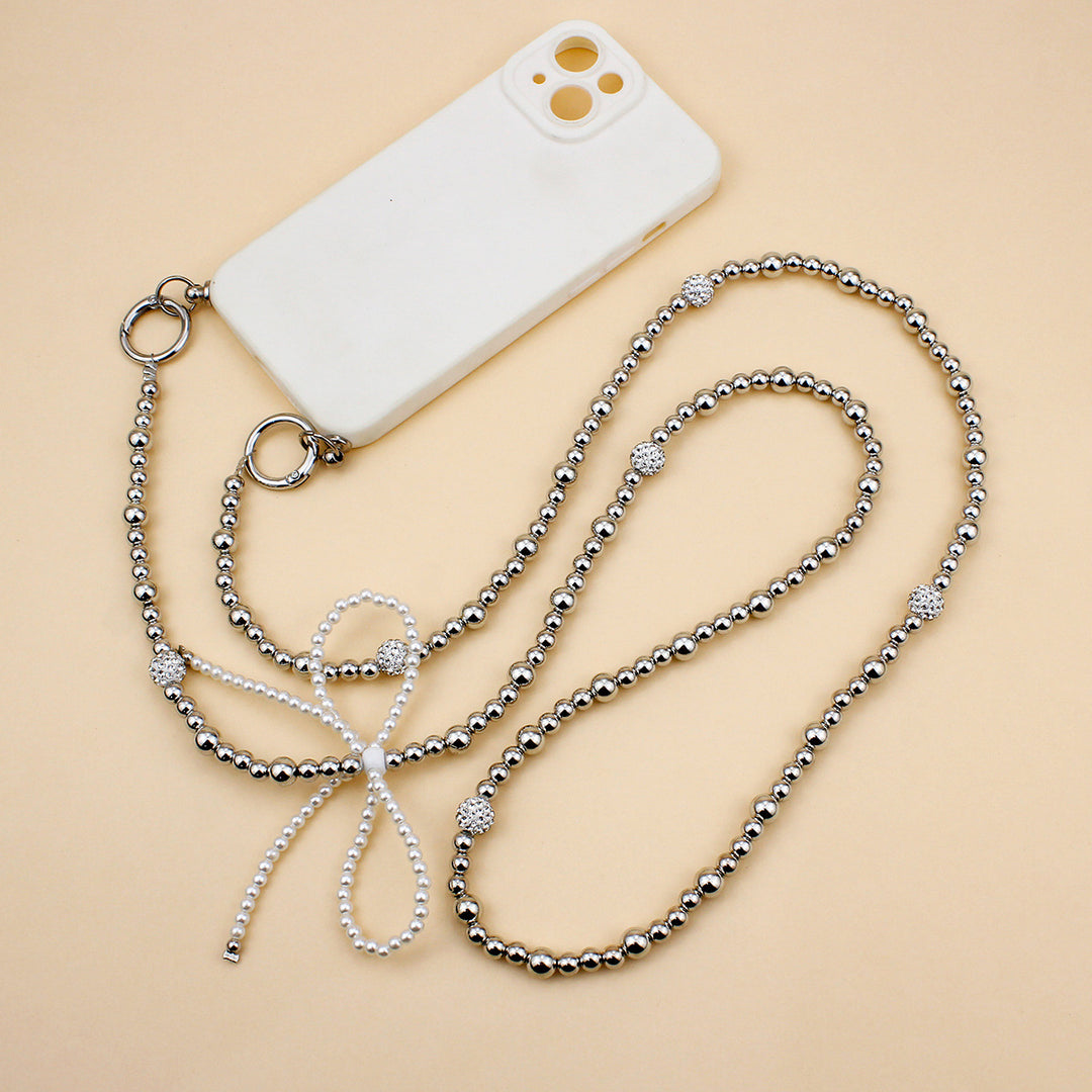 Elegant Pearl and Silver Necklace Kalsten