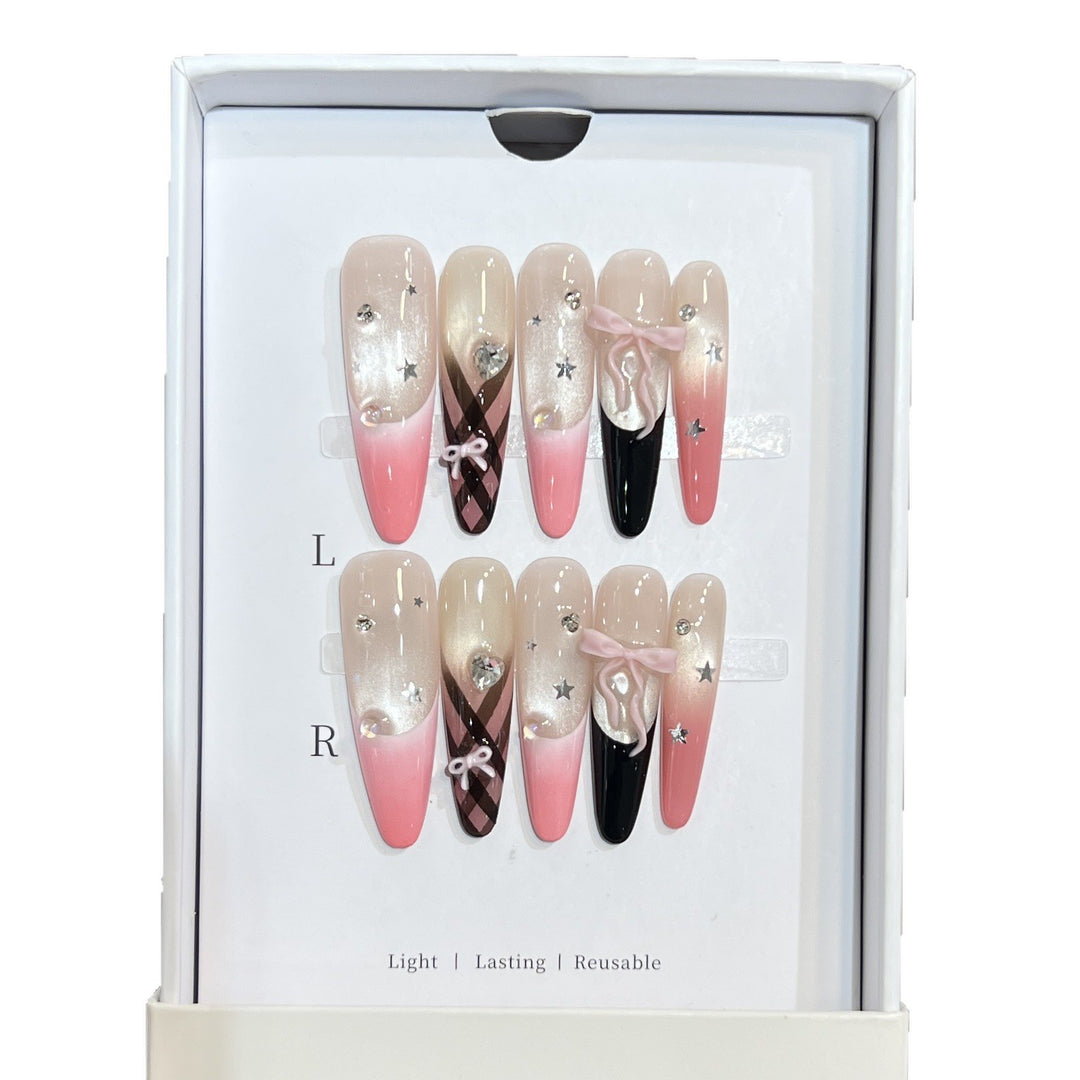 Premium Decorative Stiletto Press-On Nail Set Kalsten