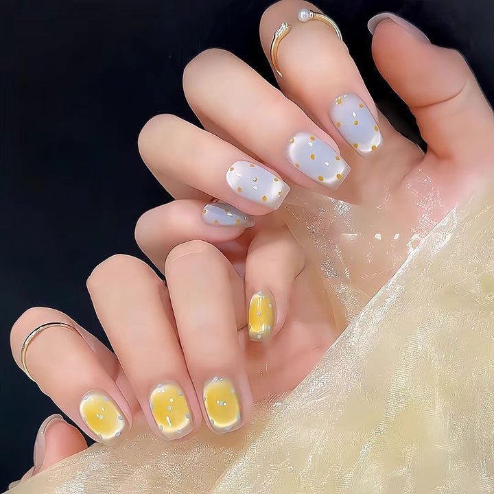 Artistic Press-On Nail Set with Contemporary Designs Kalsten