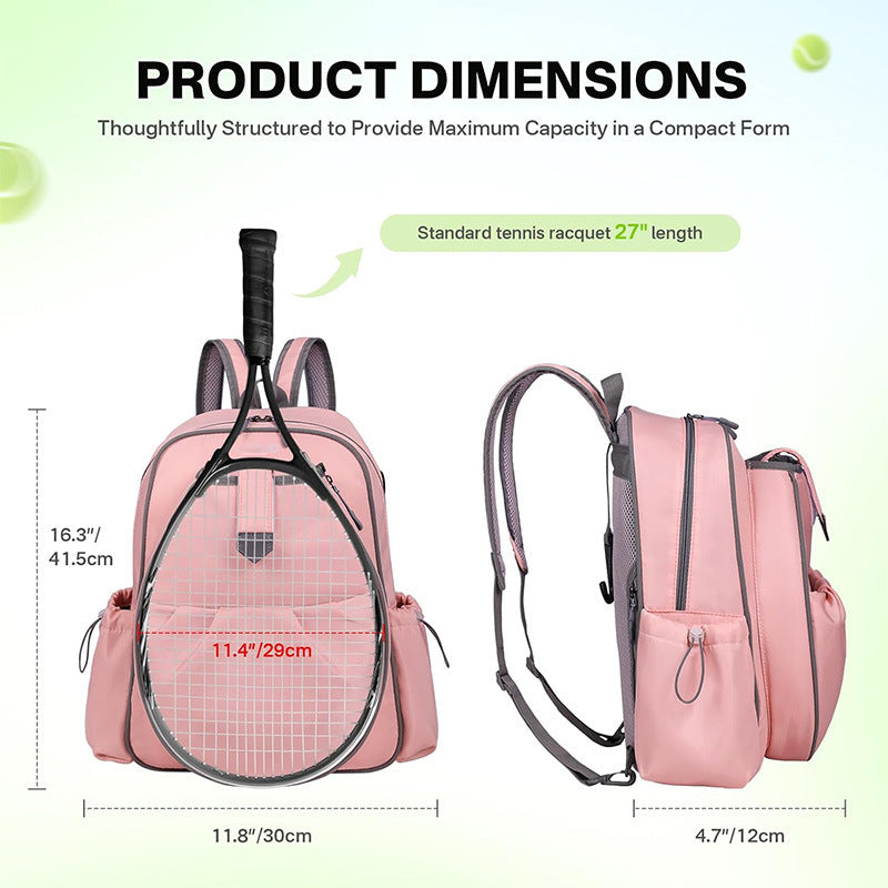 Sporty tennis backpack with special racket and accessory compartments Kalsten