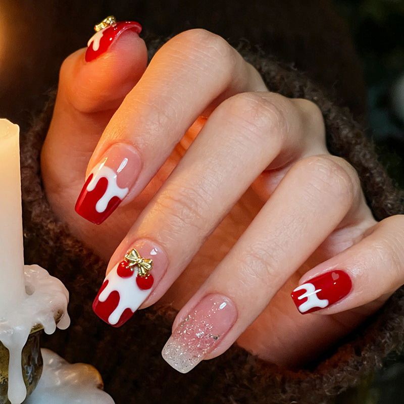 Creative nail art set with playful icing design Kalsten