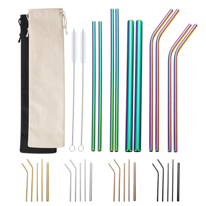 Stainless Steel Straw Set with Cleaning Brushes Kalsten