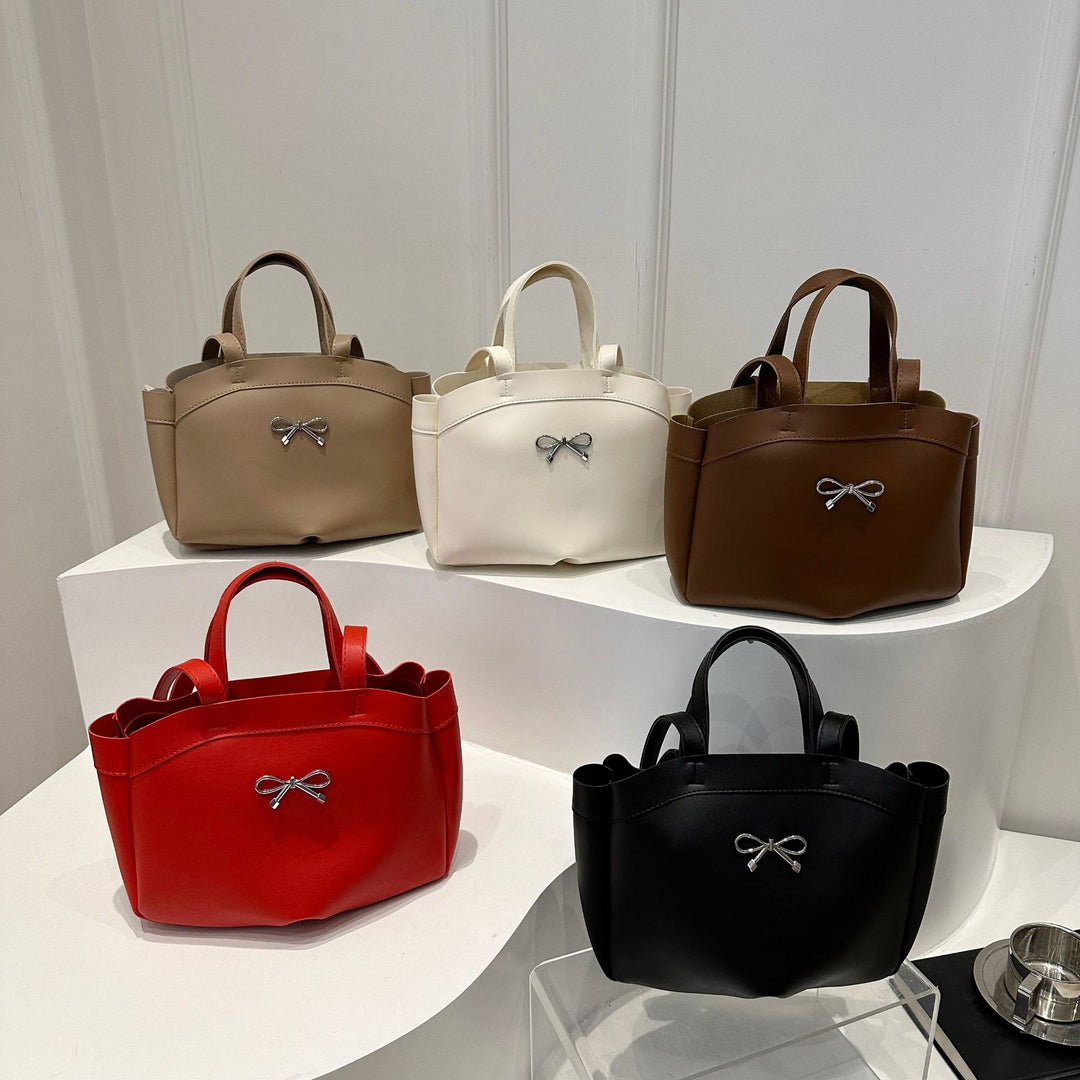 Elegant Bow Accent Handheld Tote Bag Kalsten