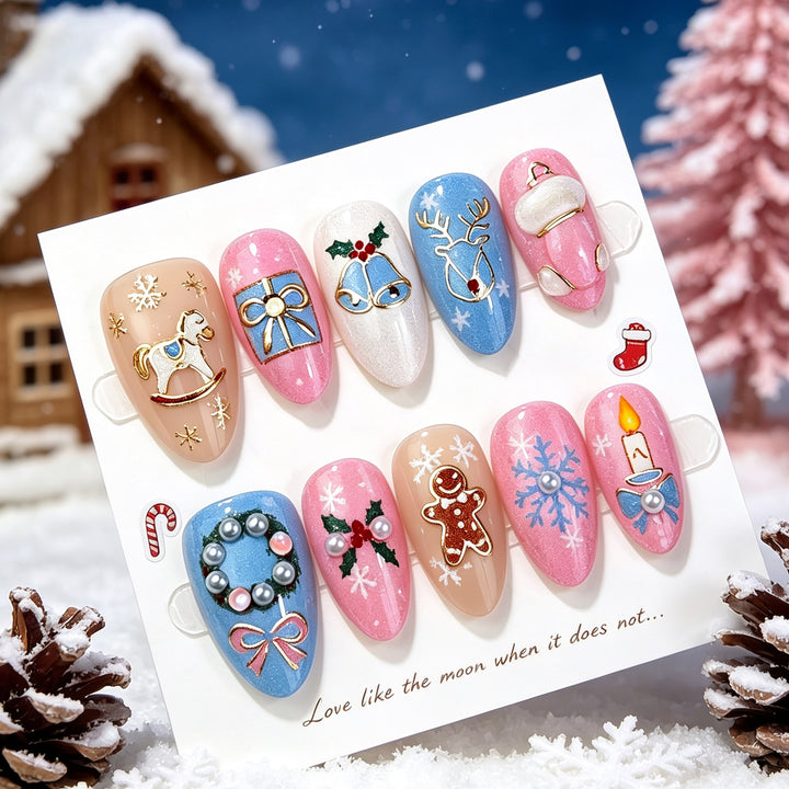 Festive Themed Press-On Nails