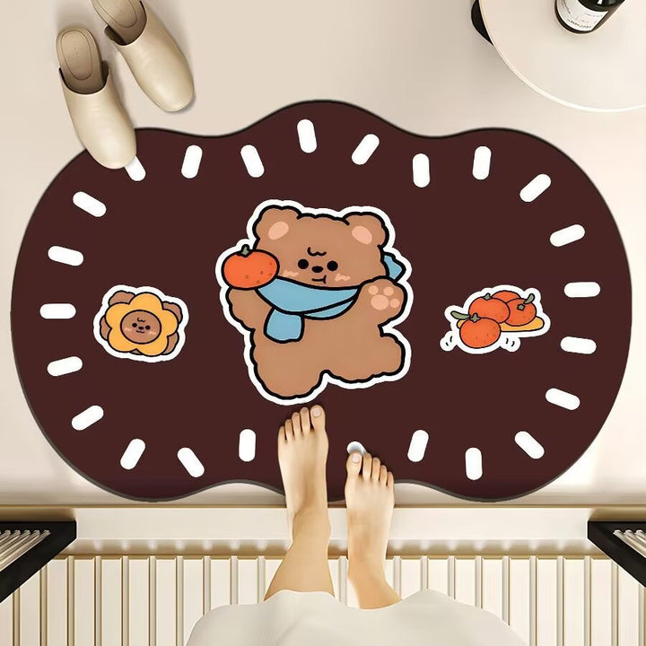 Cute Cartoon Bear Bath Mat Kalsten