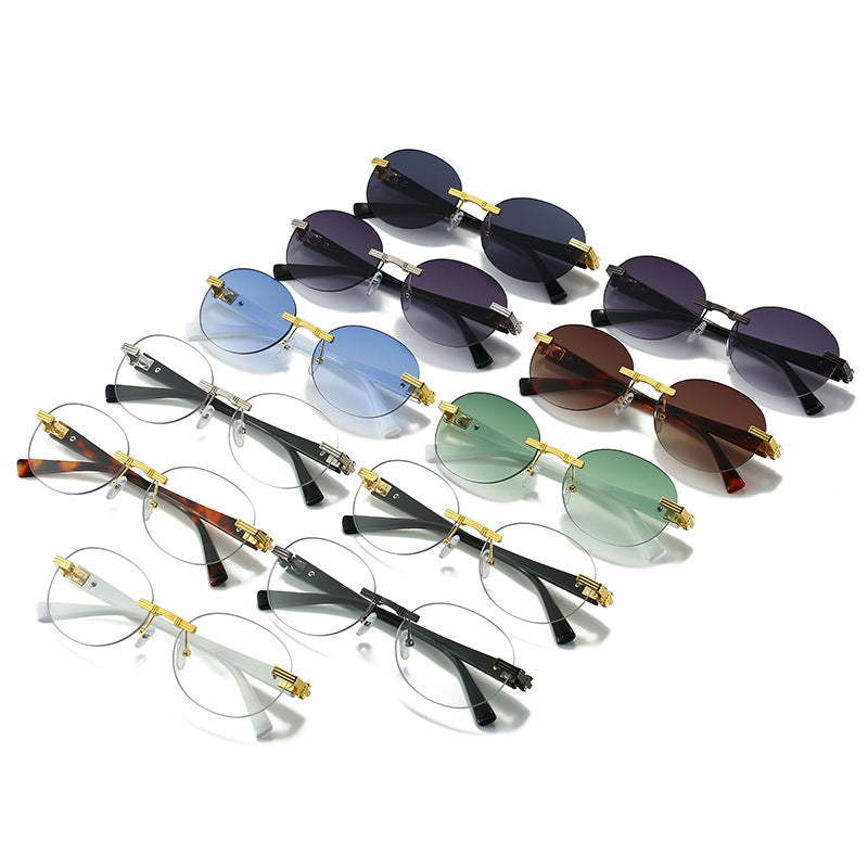 Women's fashionable sunglasses with transparent frame and flexible nose pad Kalsten