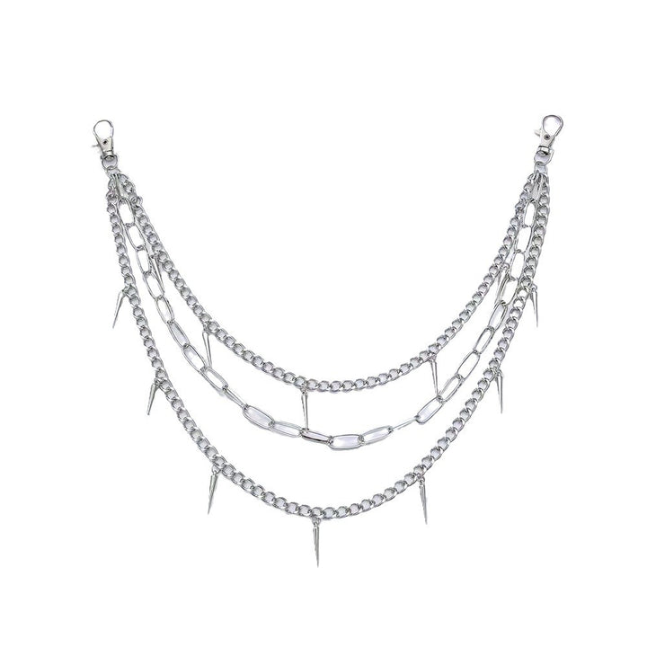 Fashionable chain belt with spiked details Kalsten