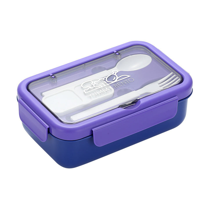 Stylish Multi-Compartment Bento Lunch Box with Integrated Cutlery