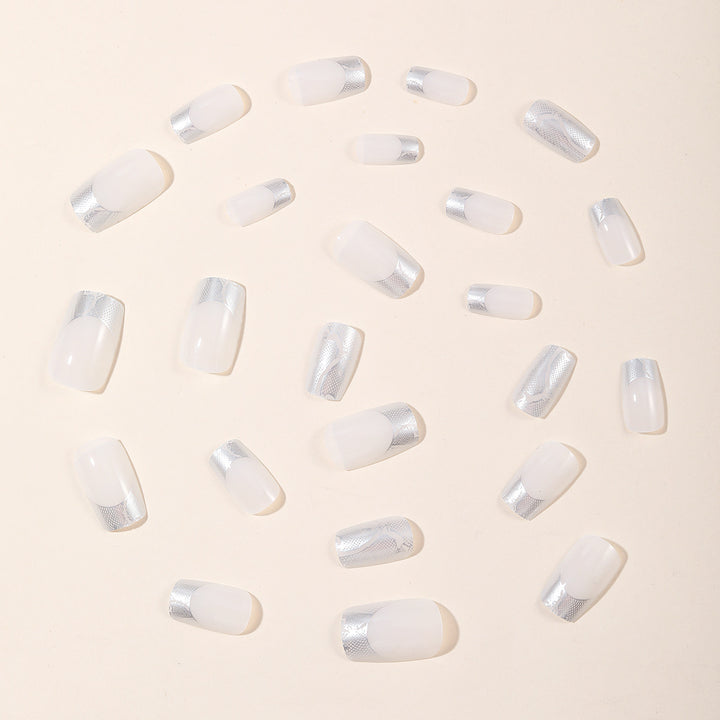 Snake Print French Tip Nail Art Extensions Kalsten