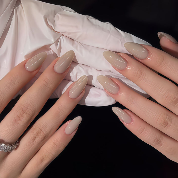 Premium Glossy Almond-Shaped Press-On Nails Kalsten