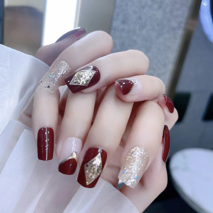 Decorative Glitter Press-On Nails Kalsten