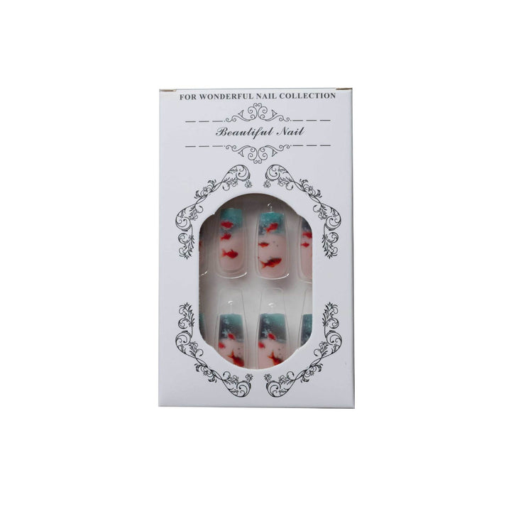 Artistic Aquatic Press-On Nail Set