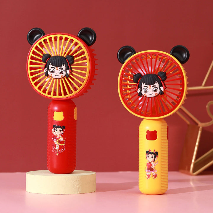 Women's Portable Hand Fan with Unique Cartoon Design Kalsten